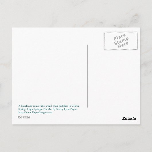 Kayak & Tubes Postkarte (Rückseite)