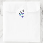 Kayak View Runder Aufkleber (Tasche)