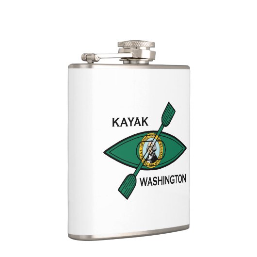 Kayak Washington Staatsflagge Flachmann (Rechts)