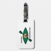 Kayak Washington Staatsflagge Gepäckanhänger (Rückseite vertikal)