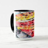 Kayak Wasserfarbe Tasse (Vorderseite Links)