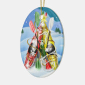 Kayak Weihnachtsbaum - Wunder der Natur Keramikornament (Links)