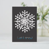 Kayak Weihnachtskarte "Lass es Schnee!"Einladung Einladung (Stehend Vorderseite)