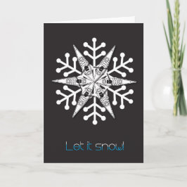 Kayak Weihnachtskarte "Lass es schneien!" Feiertagskarte