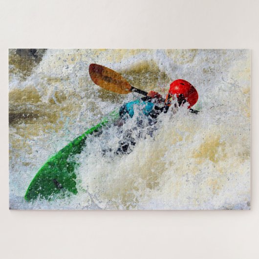 Kayak Whitewater Adrenalin Rush - 20x30 Puzzle (Horizontal)