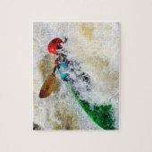 Kayak Whitewater Adrenalin Rush - 8x10 Puzzle (Vertikal)