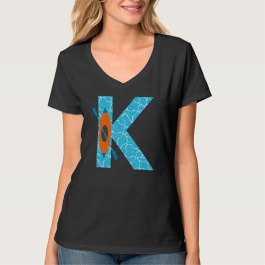 Kayak with paddle on the water - canoe kayak kayak T-Shirt (Vorderseite)