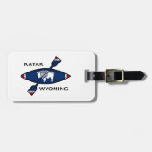 Kayak Wyoming Flag Gepäckanhänger (Vorderseite horizontal)