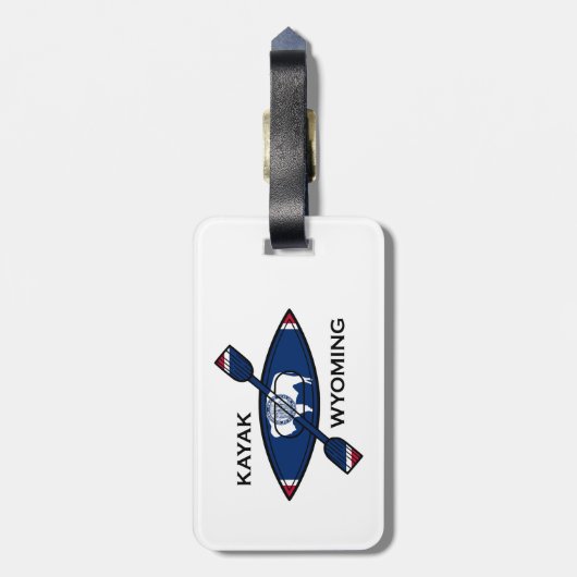 Kayak Wyoming Flag Gepäckanhänger (Rückseite vertikal)