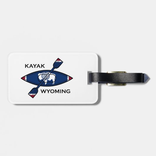 Kayak Wyoming Flag Gepäckanhänger (Rückseite horizontal)