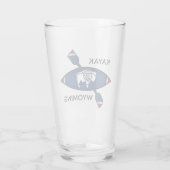 Kayak Wyoming Flag Glas (Rückseite)
