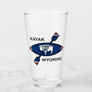 Kayak Wyoming Flag Glas