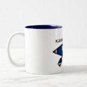 Kayak Wyoming Flag Zweifarbige Tasse (Links)