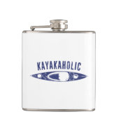 Kayakaholic Flachmann (Vorderseite)