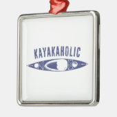 Kayakaholic Ornament Aus Metall (Links)
