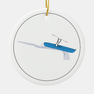 Kayaker auf dem Wasser Keramikornament