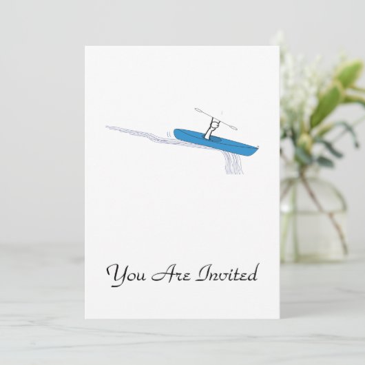 Kayaker Einladung (Stehend Vorderseite)