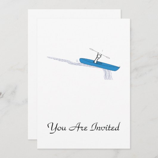 Kayaker Einladung (Vorne/Hinten)