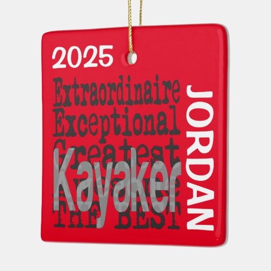 Kayaker Extraordinaire CUSTOM Keramikornament (Links)