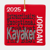 Kayaker Extraordinaire CUSTOM Keramikornament (Rückseite)