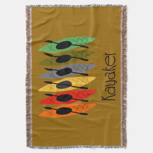 Kayaker gesponnenes umfassendes Brown Decke (Vorderseite Vertikal)