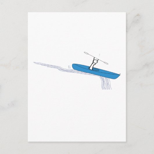 Kayaker im Wasser Postkarte (Vorderseite)