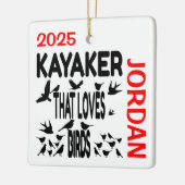 Kayaker Lieben Birds CUSTOM Keramikornament (Links)