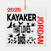 Kayaker Lieben Birds CUSTOM Keramikornament (Rückseite)