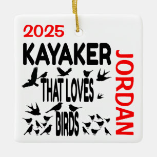 Kayaker Lieben Birds CUSTOM Keramikornament