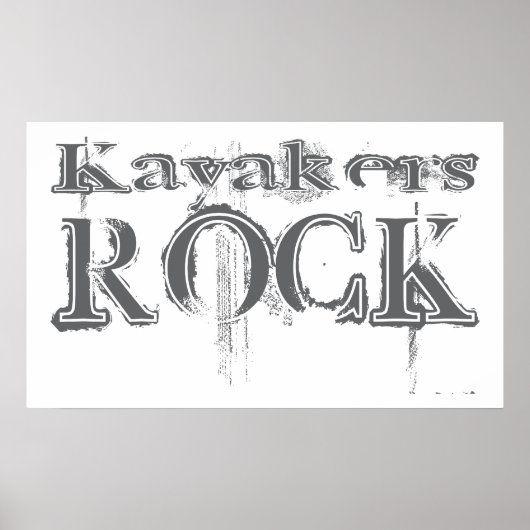 Kayakers Rock Poster (Vorne)