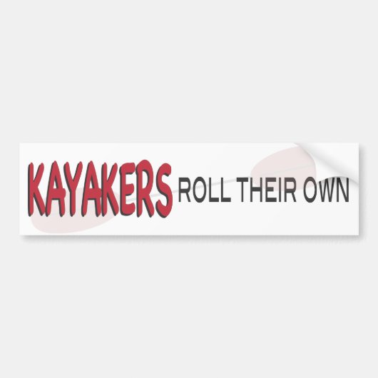 Kayakers-Rolle Autoaufkleber (Vorne)