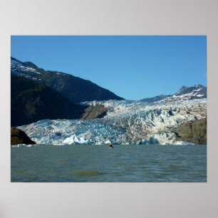 Kayakfahren am Mendenhall-Gletscher Poster