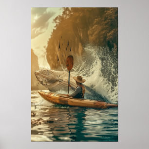 Kayaking Action Poster - Sport im Freien