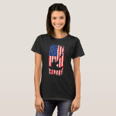 Kayaking American Flag Kayak Lake  Paddling Paddle T-Shirt (Vorne ganz)