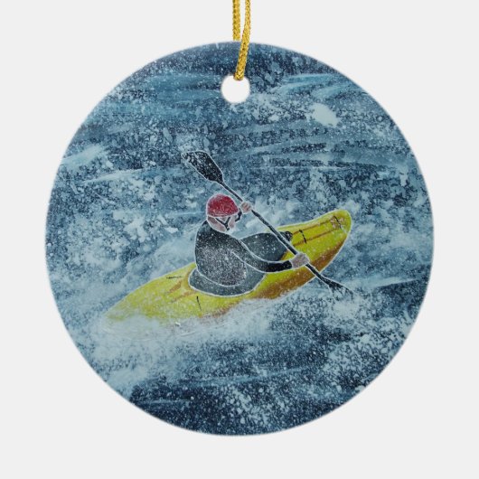 Kayaking Art Keramik Keramik Ornament (Vorne)