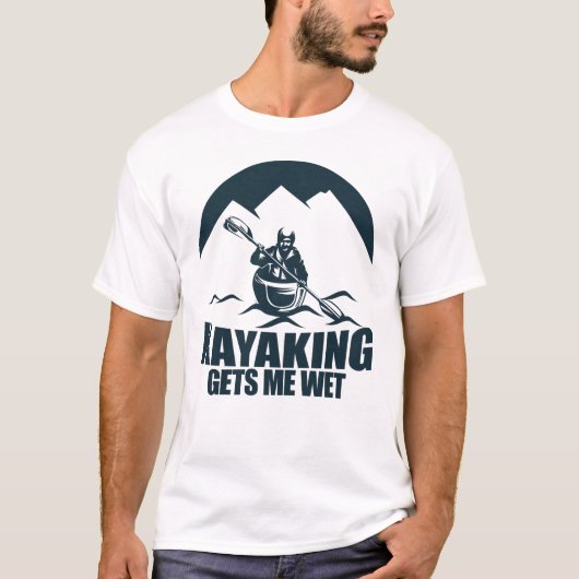 Kayaking bekommt mich Feuer und Sonne Kayak-Enthus T-Shirt (Vorderseite)