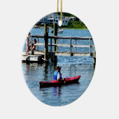 Kayaking Bristol RI Keramik Ornament (Rechts)