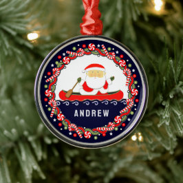 Kayaking Camping Holiday Gift Ornament Aus Metall