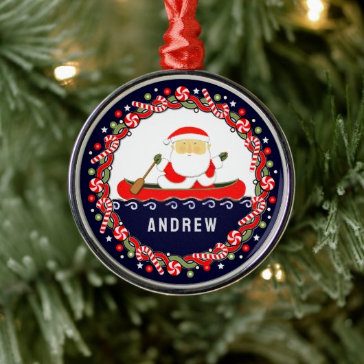 Kayaking Camping Holiday Gift Ornament Aus Metall (Baum)