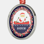 Kayaking Camping Holiday Gift Ornament Aus Metall (Links)