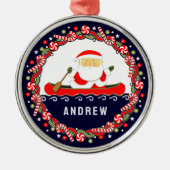Kayaking Camping Holiday Gift Ornament Aus Metall (Vorne)