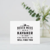 Kayaking Canoe Kayak Canoeing Funny Gift Idee Postkarte (Stehend Vorderseite)