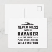 Kayaking Canoe Kayak Canoeing Funny Gift Idee Postkarte (Vorne/Hinten)