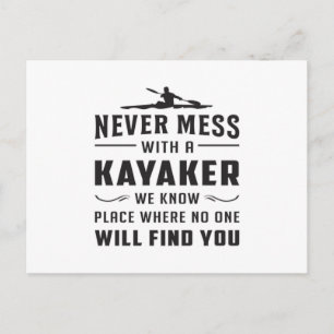 Kayaking Canoe Kayak Canoeing Funny Gift Idee Postkarte