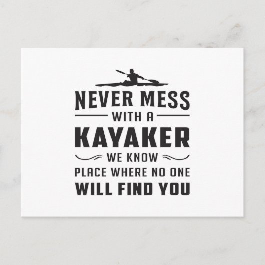 Kayaking Canoe Kayak Canoeing Funny Gift Idee Postkarte (Vorderseite)