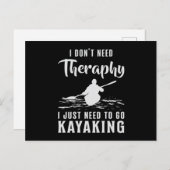 Kayaking Canoe Kayak Canoeing Therapy Funny Gift Postkarte (Vorne/Hinten)