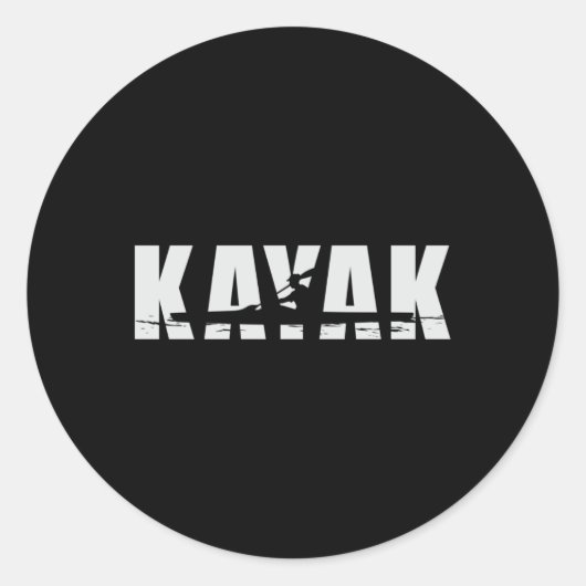 Kayaking Canoe Kayak Paddle Canoeing Funny Geschen Runder Aufkleber (Vorderseite)