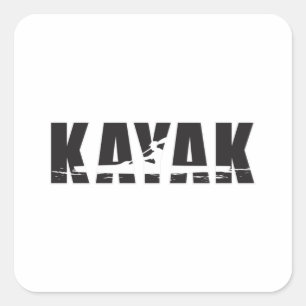 Kayaking Canoe Paddle Canoeing Funny Gift Idee Quadratischer Aufkleber