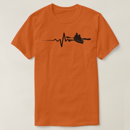 Kayaking Canoeing Heartbeat T-Shirt (Design vorne)