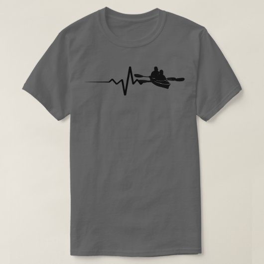 Kayaking Canoeing Heartbeat T-Shirt (Design vorne)